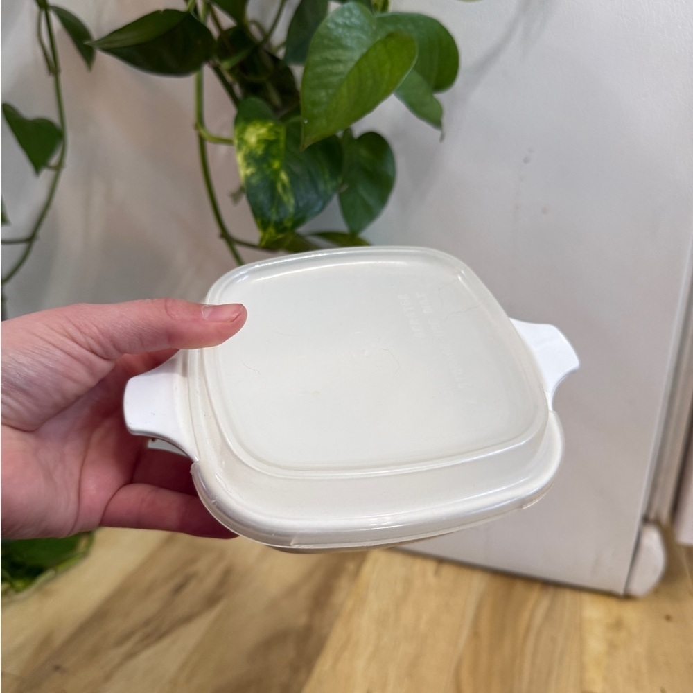 Corningware White Petite Pan with Blue Design - Picture 2 of 13